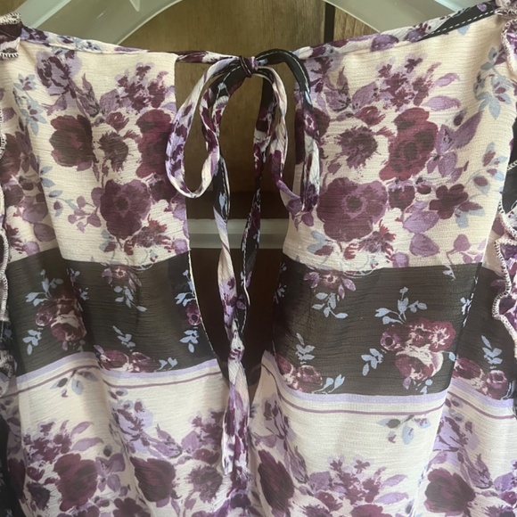 CRYSTAL DOLLS Womens Beige Lined Tie Closure 3/4 Sleeve A-Line Dress XS - Picture 10 of 17